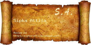 Sipka Attila névjegykártya