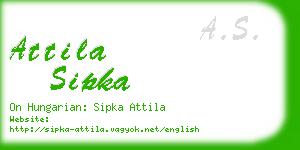 attila sipka business card